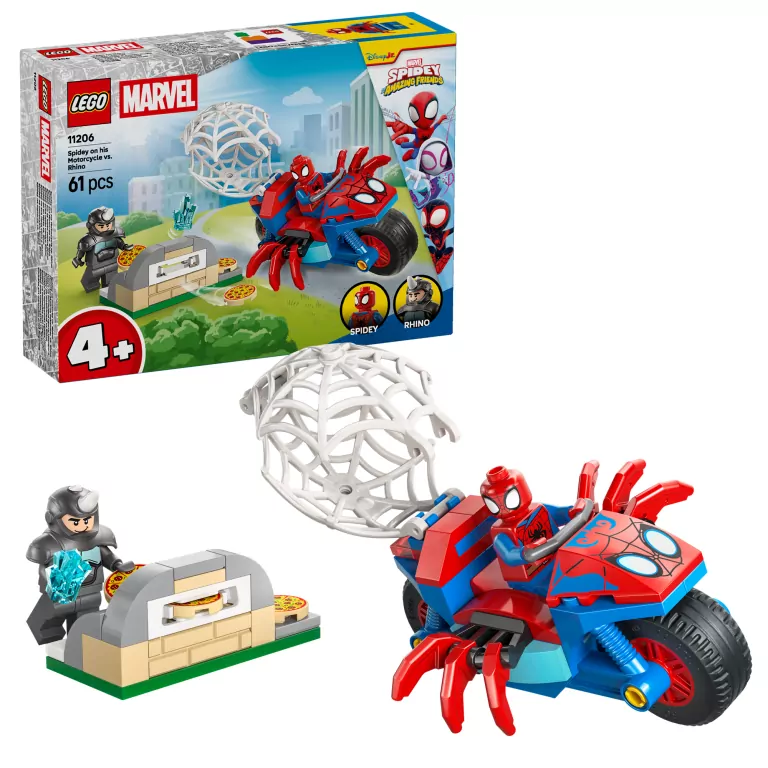 LEGO® Marvel. Spidey na motocyklu kontra Rhino 11206 - tantis.pl