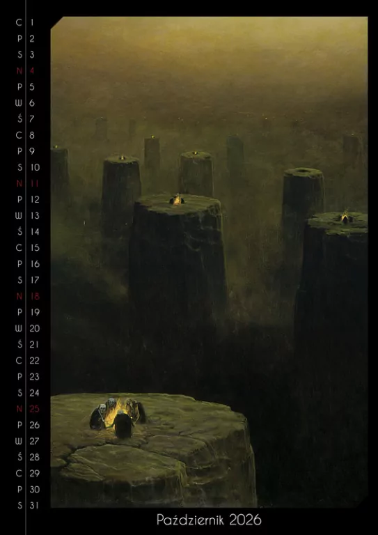 Kalendarz 2026 - Beksiński wzór 4 A3 - tantis.pl