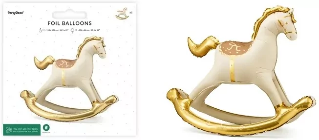 Balon foliowy Koń na biegunach 118x104cm - tantis.pl