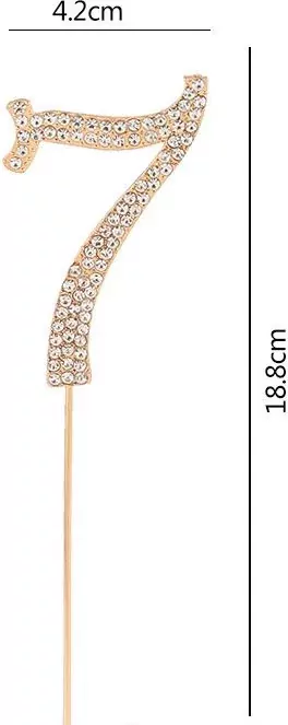 TOPPER NA TORT 7 ZLO CYRKONIE 19CM NER PBH - tantis.pl