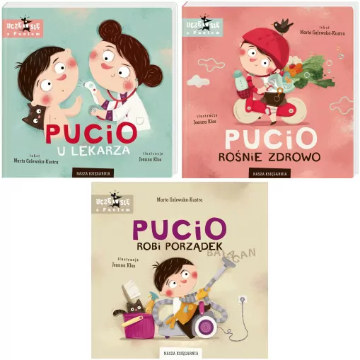 Pakiet: Pucio u lekarza / Pucio rośnie zdrowo / Pucio robi porządek. Uczę się z Puciem - tantis.pl