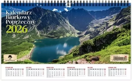 Kalendarz 2026 biurkowy tygodniowy poprzeczny - tantis.pl