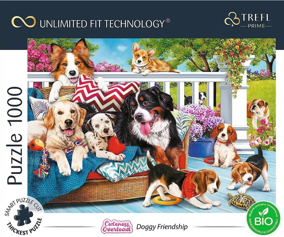 Puzzle 1000. Cuteness Overload: Doggy Friendship - tantis.pl