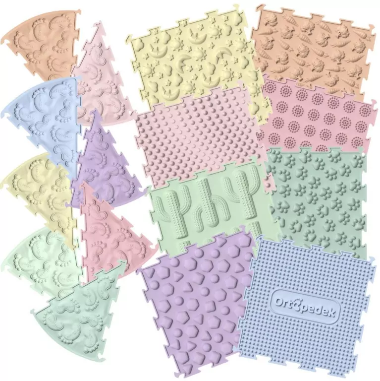Ortopedek- zestaw mat sensorycznych pastel 16 el. - tantis.pl
