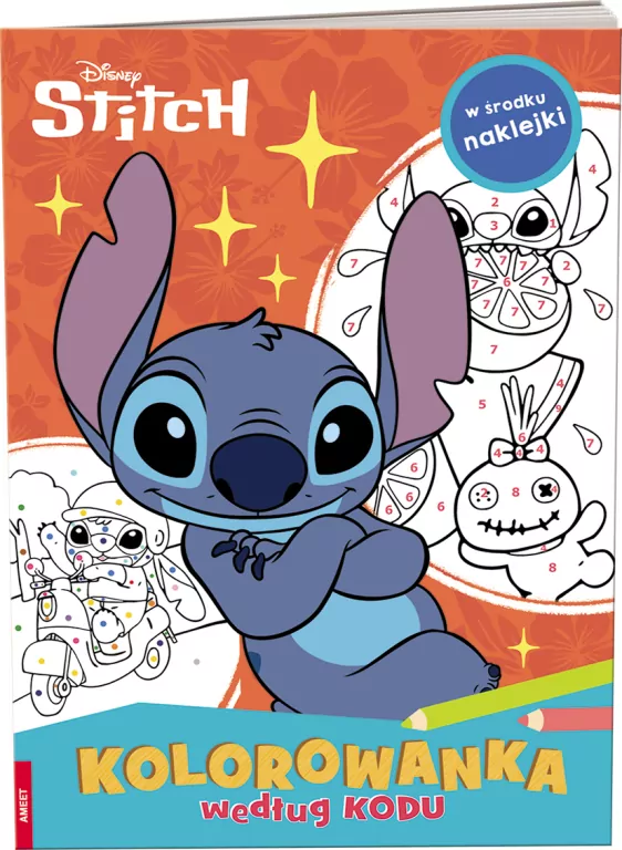 Kolorowanka według kodu. Disney Stitch - tantis.pl