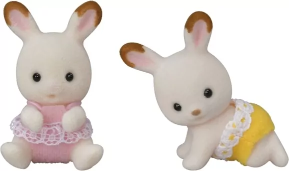Zestaw wózek z bliźniakami królików z czekoladowymi uszkami. Sylvanian Families - tantis.pl