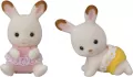 Zestaw wózek z bliźniakami królików z czekoladowymi uszkami. Sylvanian Families - tantis.pl