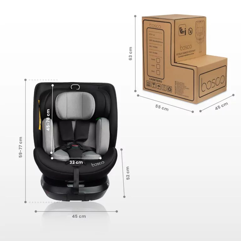 Caretero Fotelik Bosco niebieski (40-150cm) - tantis.pl