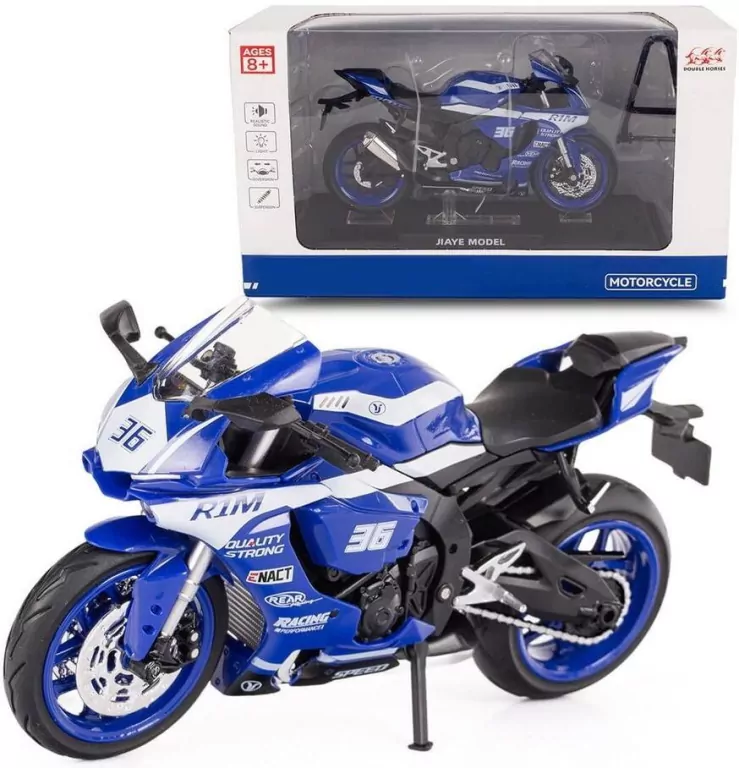 Motocykl sportowy wyścigowy 1:12 - tantis.pl