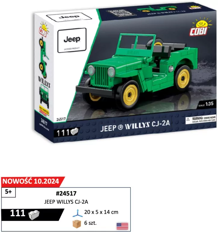 Jeep Willys CJ-2A zielony - tantis.pl