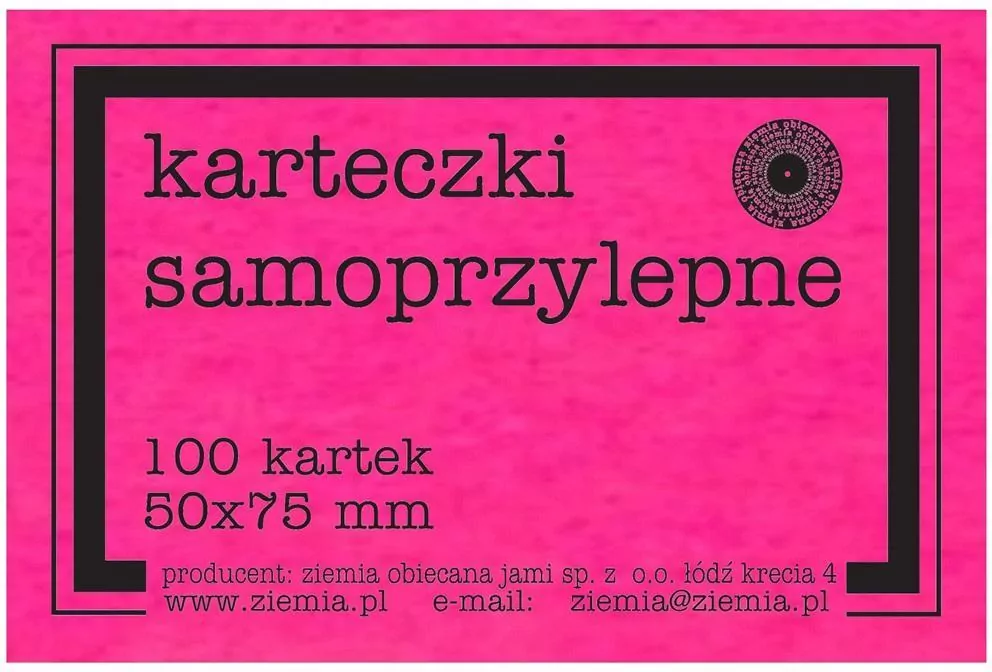 Karteczki samoprzylepne Fluo 50x75mm róż - tantis.pl