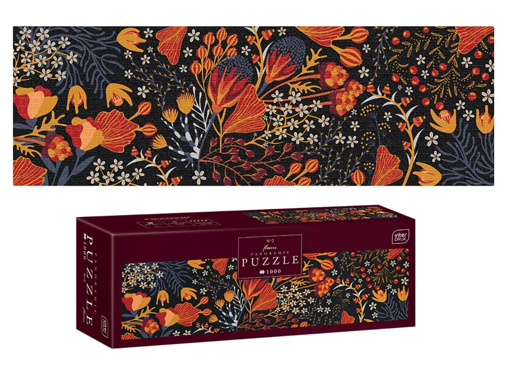 Interdruk. Puzzle 1000 panorama. Flowers 2 - tantis.pl