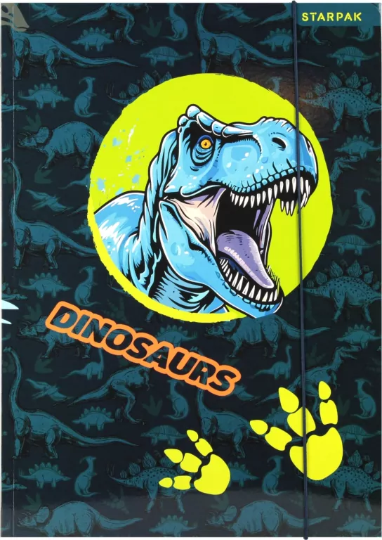 Teczka z gumką A4 Dino Glow mix - tantis.pl