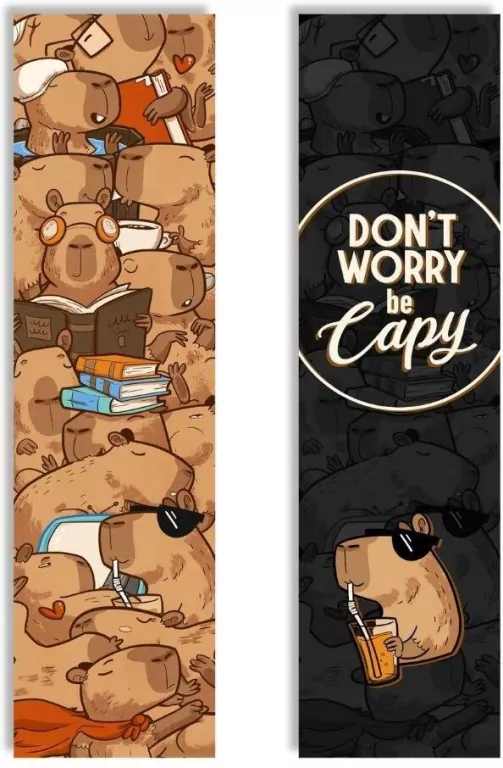 Zakładka kartonowa. Don`t worry be Capy - tantis.pl