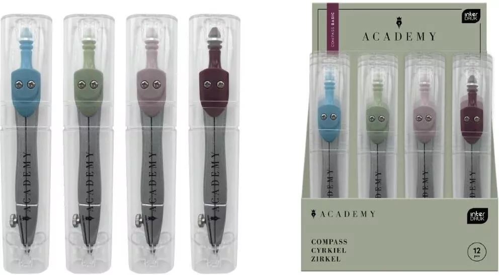 Cyrkiel w etui Basic Academy (12szt) - tantis.pl