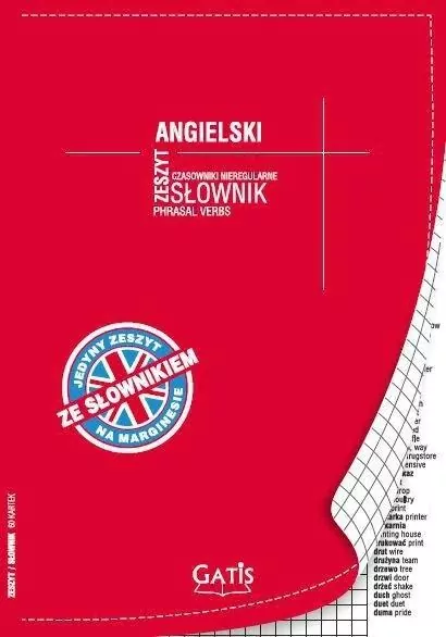 Zeszyt-słownik A5/60K kratka. Język angielski. 1 sztuka - tantis.pl