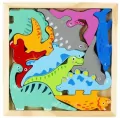 Mega Creative. Układanka drewniana 12 elemwntów, Dinozaury - tantis.pl