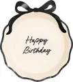 Talerzyki Happy Birthday z kokardką 24cm - tantis.pl