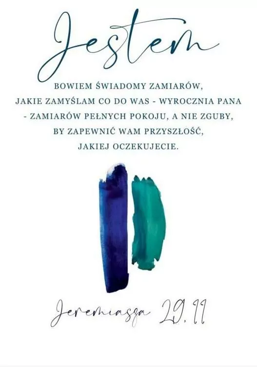 Kartka składana. Jestem bowiem świadomy ST - tantis.pl
