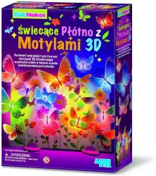 KidzMaker Świecące Płótno z Motylami 3D