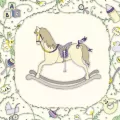 Karnet Swarovski kwadrat CL1910 Konik na biegunach - tantis.pl