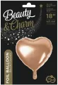 Balon foliowy Serce różowo-złoty 45cm - tantis.pl