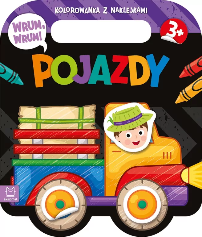 Wrum, wrum! Pojazdy. Kolorowanka z naklejkami - tantis.pl