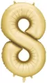 Balon foliowy cyfra 8 86cm złoty - tantis.pl
