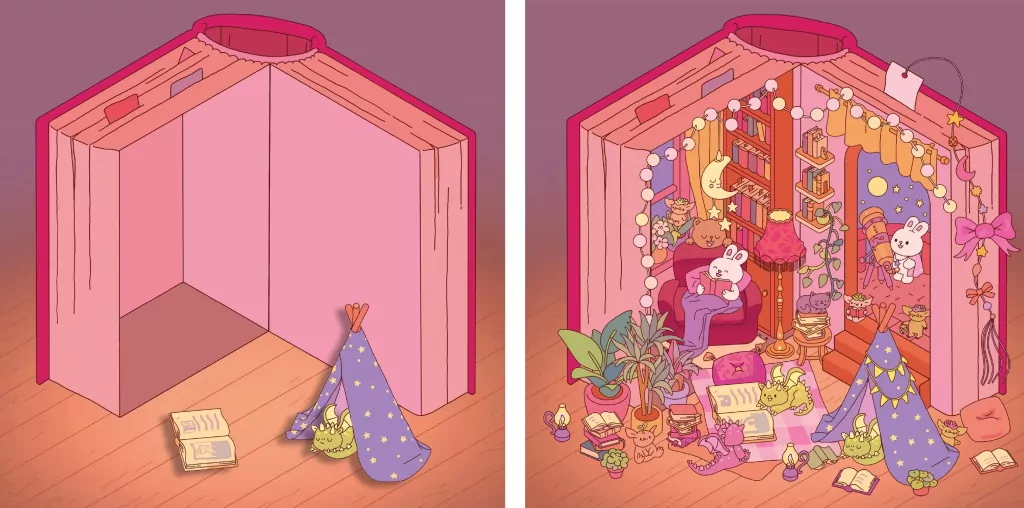 Urocze miasteczko. Cosy stickers - tantis.pl