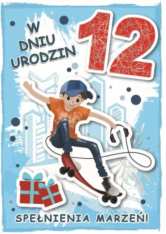 Karnet urodziny 12 B6 z kopertą - tantis.pl