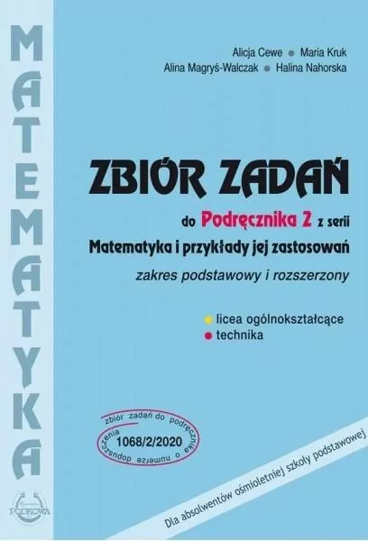 Matematyka i przykłady jej zastosować.  Zbiór zadań do Podręcznika 2. Zakres podstawowy i rozszerzony - tantis.pl