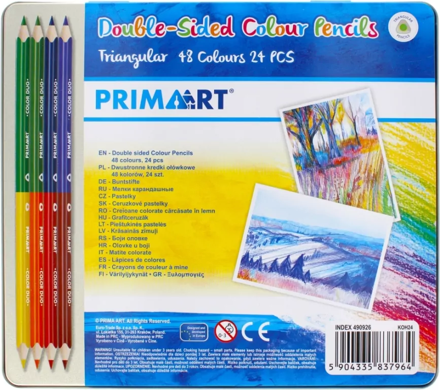 Kredki ołówkowe trójkątne 48 kolorów - tantis.pl