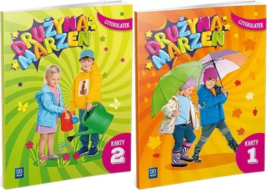 Pakiet: Drużyna marzeń Czterolatek. Karty pracy. Część 1-2