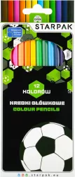 Kredki ołówkowe 12 kolorów Football