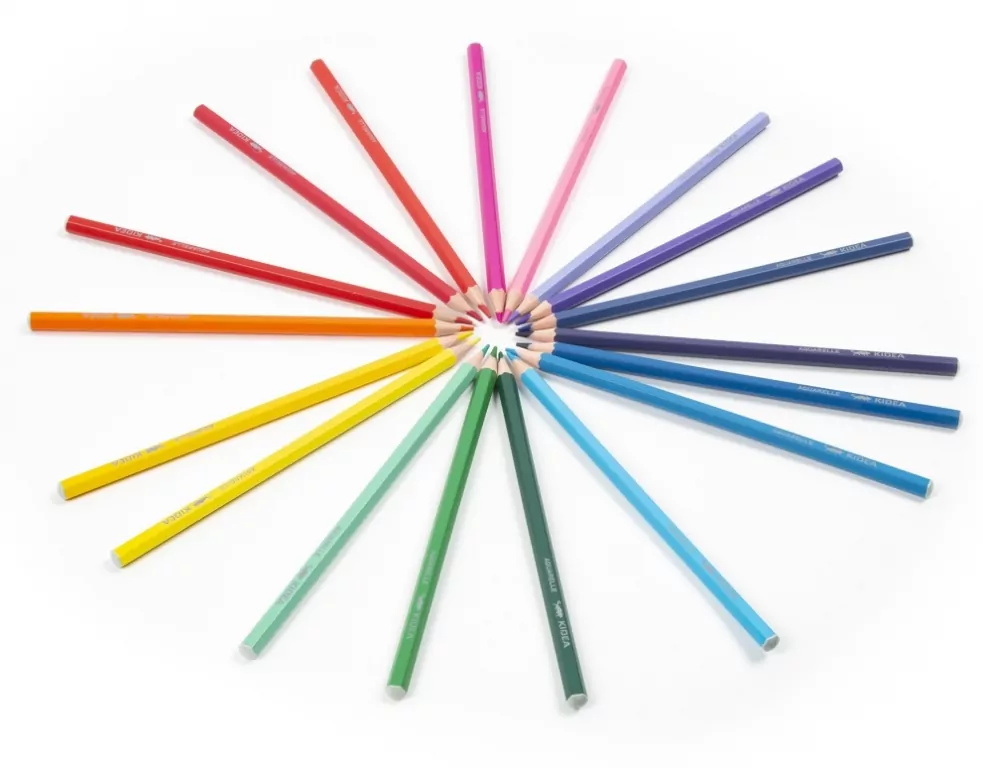 Kredki akwarelowe w pudełku 24 kolory KIDEA - tantis.pl