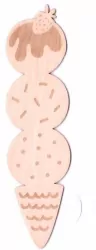 Drewniana zakładka do książki. Lody