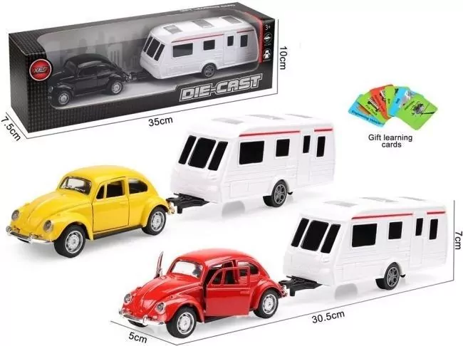 Auto metalowe z przyczepą MIX - tantis.pl