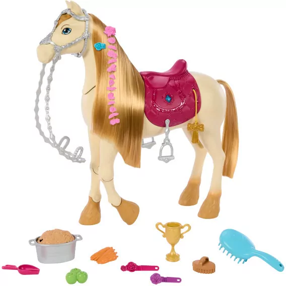 Tańczący koń z akcesoriami Barbie - tantis.pl