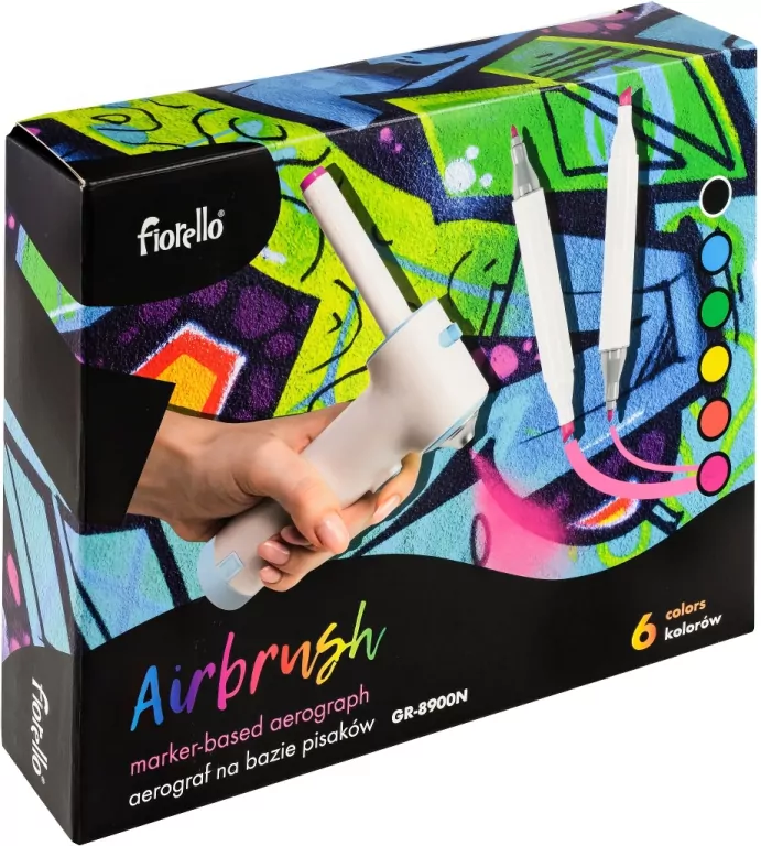 Airbrush długopisy do malowania w sprayu 6 kolorów - tantis.pl