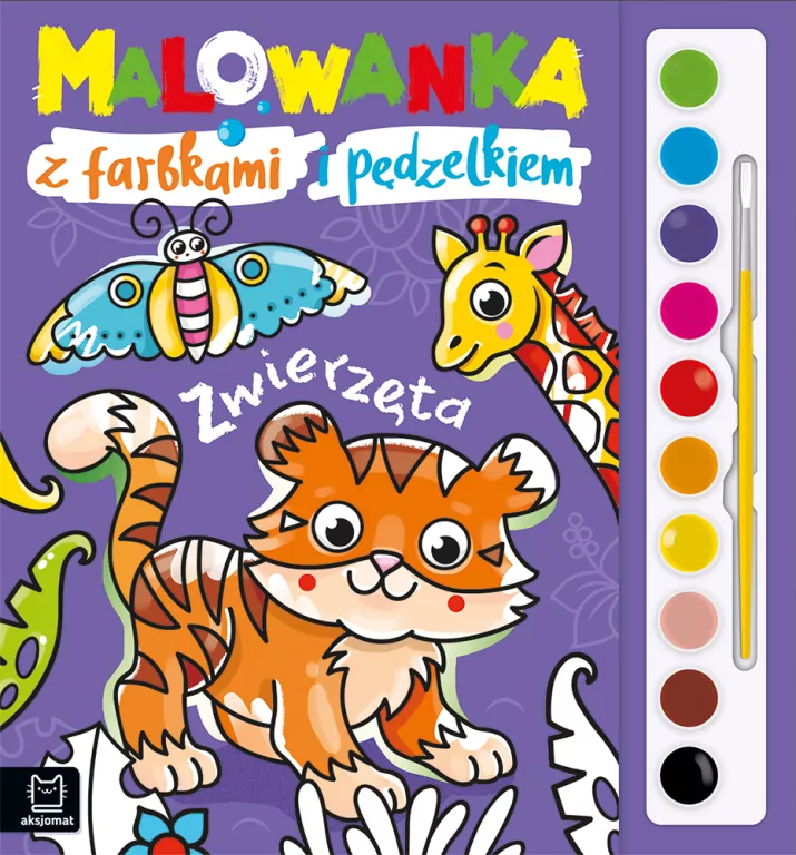 Malowanka z farbkami i pędzelkiem. Zwierzęta - tantis.pl