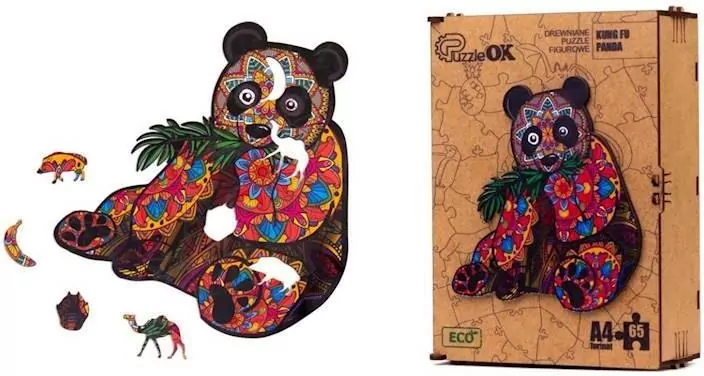 Puzzle drewniane eko 65. Kung Fu Panda, A4 - tantis.pl