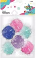 Pompony poliestrowe 45 mm, mix - tantis.pl