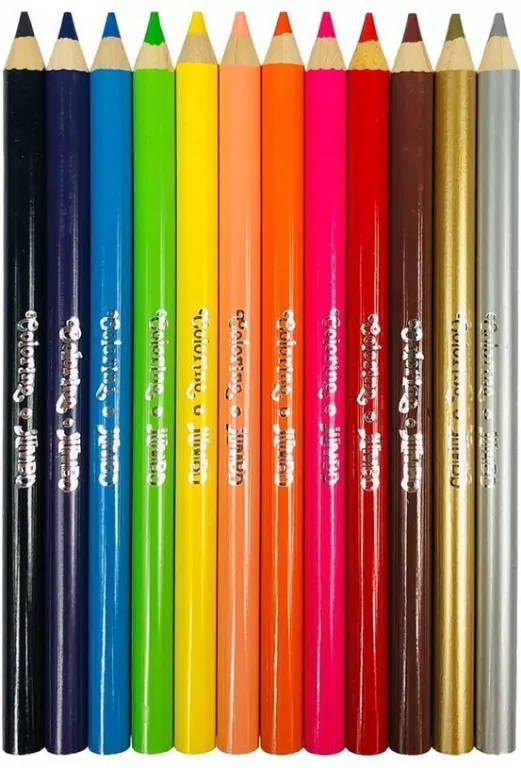 Kredki ołówkowe Colorino okrągłe Jumbo 12 kolorów + temperówka - tantis.pl