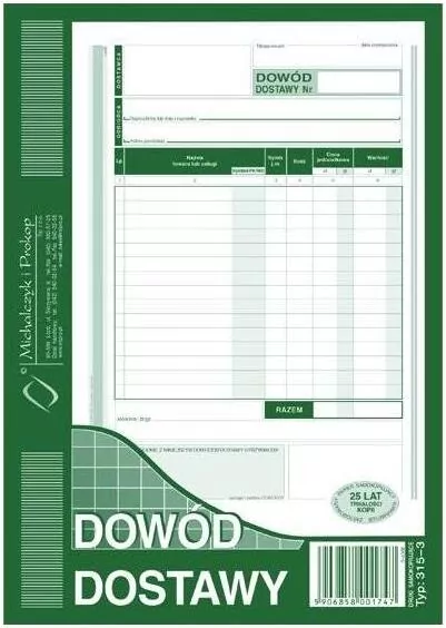 Dowód dostawy 315-3 - tantis.pl