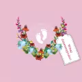 Karnet Swarovski kwadrat CL3411 Narodziny Witaj dz - tantis.pl