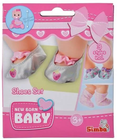 Zestaw bucików dla lalki New Born Baby - tantis.pl