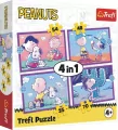 Puzzle 4w1 Peanuts Snoopy TREFL - tantis.pl