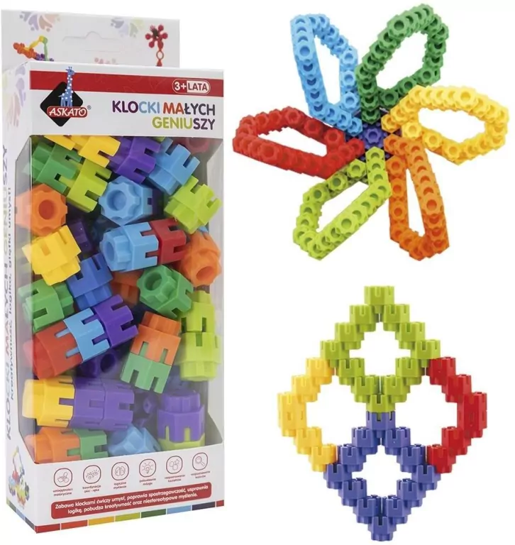 Klocki małych geniuszy śrubki 65el - tantis.pl