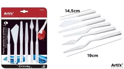 Zestaw szpachelki malarskie plastikowe, 6 sztuk