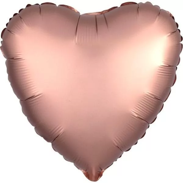 Balon foliowy Silk Lustre Dark różowe złoto serce - tantis.pl